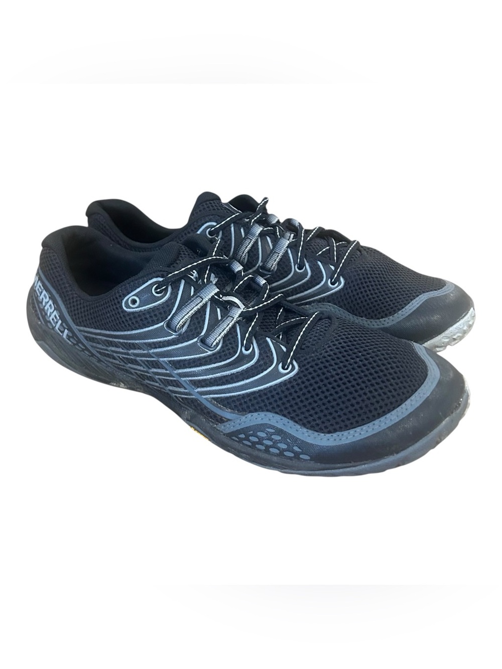 Merrell Mens Trail Glove 3 J03907 Black Gray Vibram Barefoot Shoes Size 9.5
